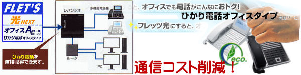 ひかり電話オフィスで通信コスト削減